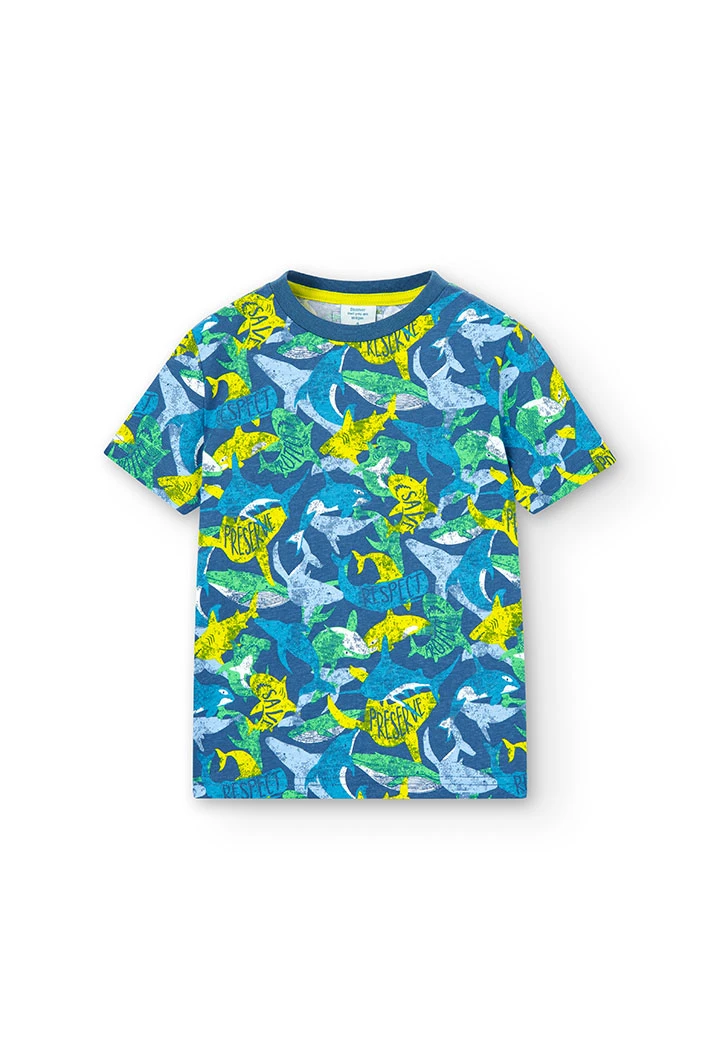 T-shirt imprimé tricoté pour garçon