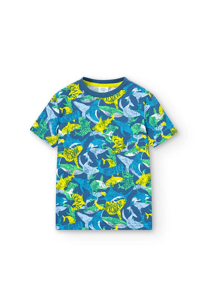 T-shirt imprimé tricoté pour garçon