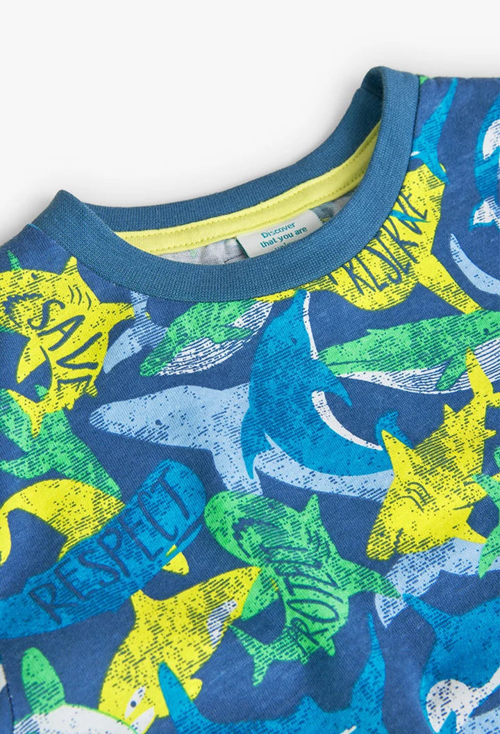 T-shirt imprimé tricoté pour garçon