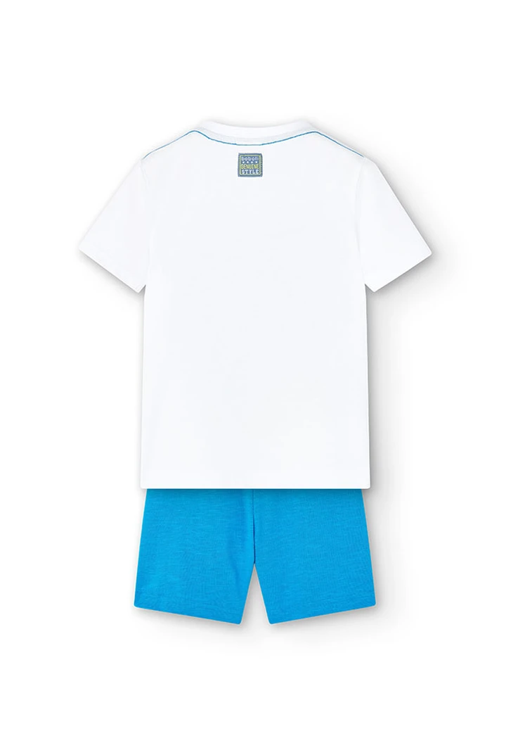 Pack tricoté pour bébé garçon en blanc