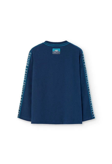 Maglietta a maglia per bambino in blu marino