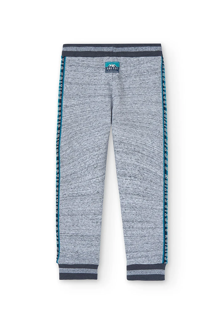 Pantalon en molleton pour garçon en gris clair