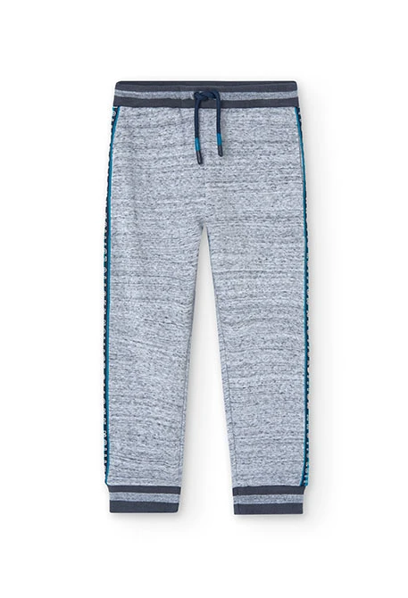 Light grey fleece trousers for boy