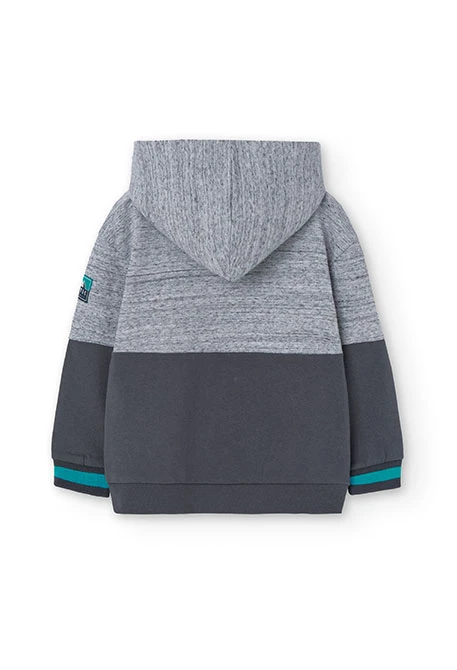 Sweat-shirt en molleton pour enfant en tons gris