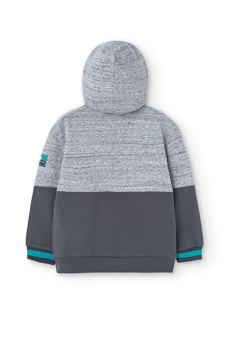 Sweat-shirt en molleton pour enfant en tons gris