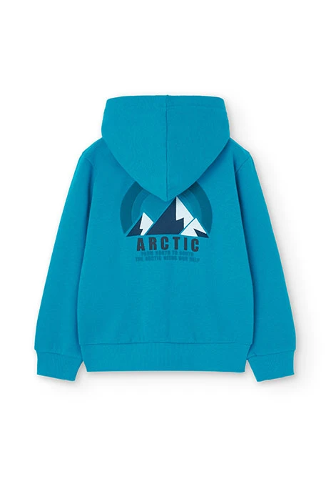 Sky blue fleece jacket for boys