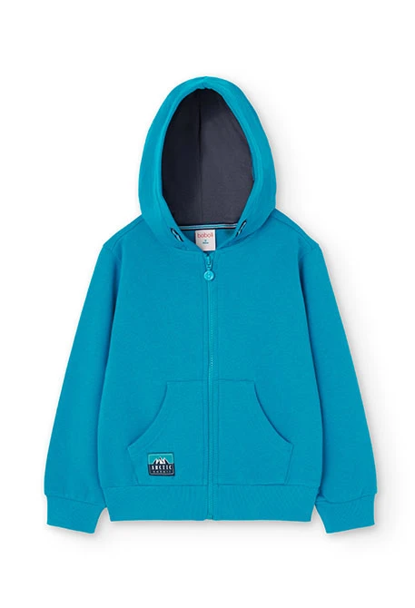 Veste en molleton pour enfant en bleu ciel