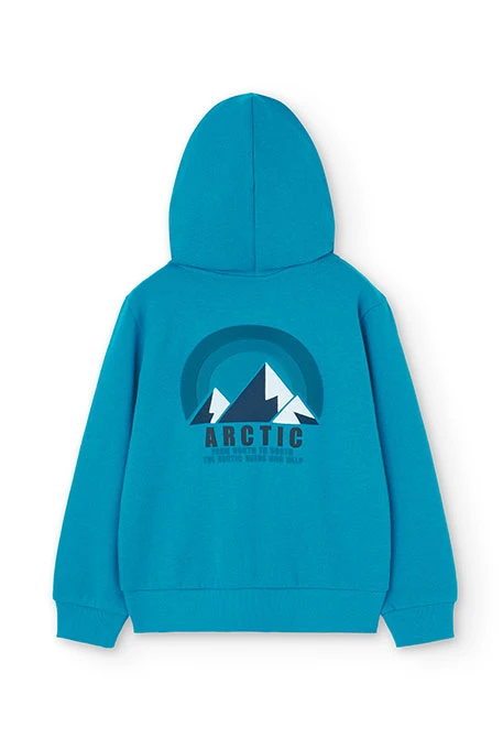 Sky blue fleece jacket for boys