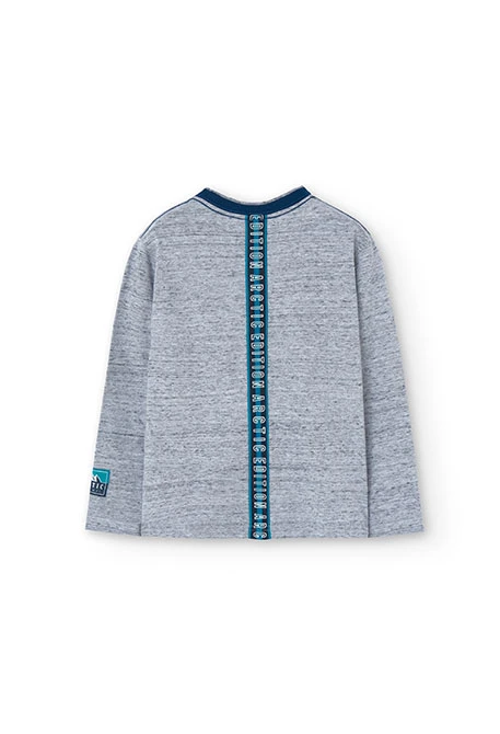 Camiseta de niño con estampado en gris