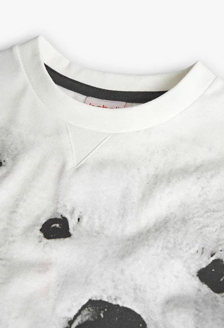 Camiseta de niño con estampado en blanco