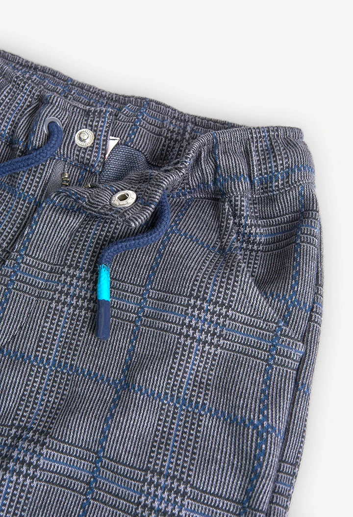 Pantaló de punt de nen en gris fosc