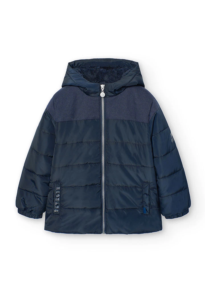 Parka tecnico da bambino in blu navy