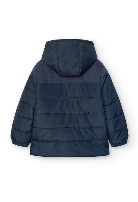 Boy's technical parka in navy blue