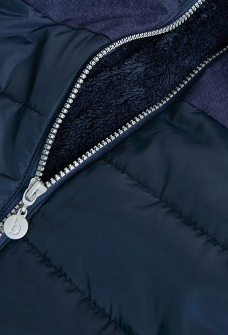 Boy's technical parka in navy blue