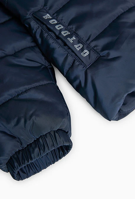 Parka tècnica nen amb estampat en blau marí