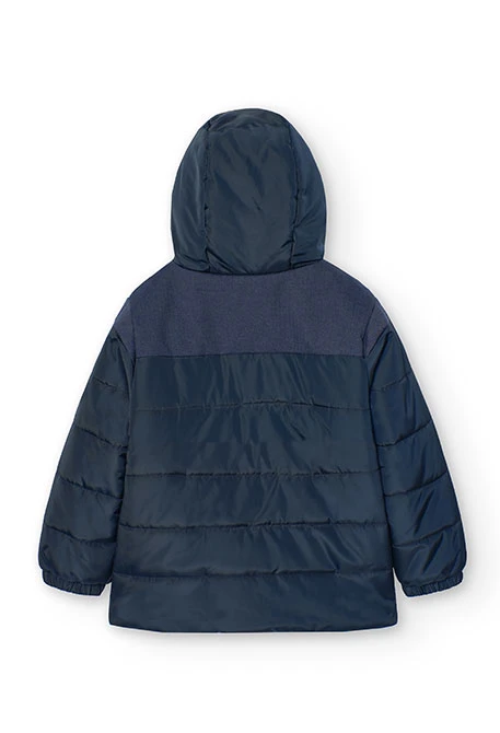 Boy's technical parka in navy blue