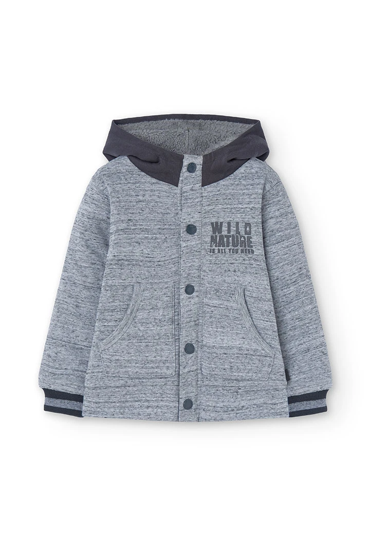 Boy\'s grey fleece jacket