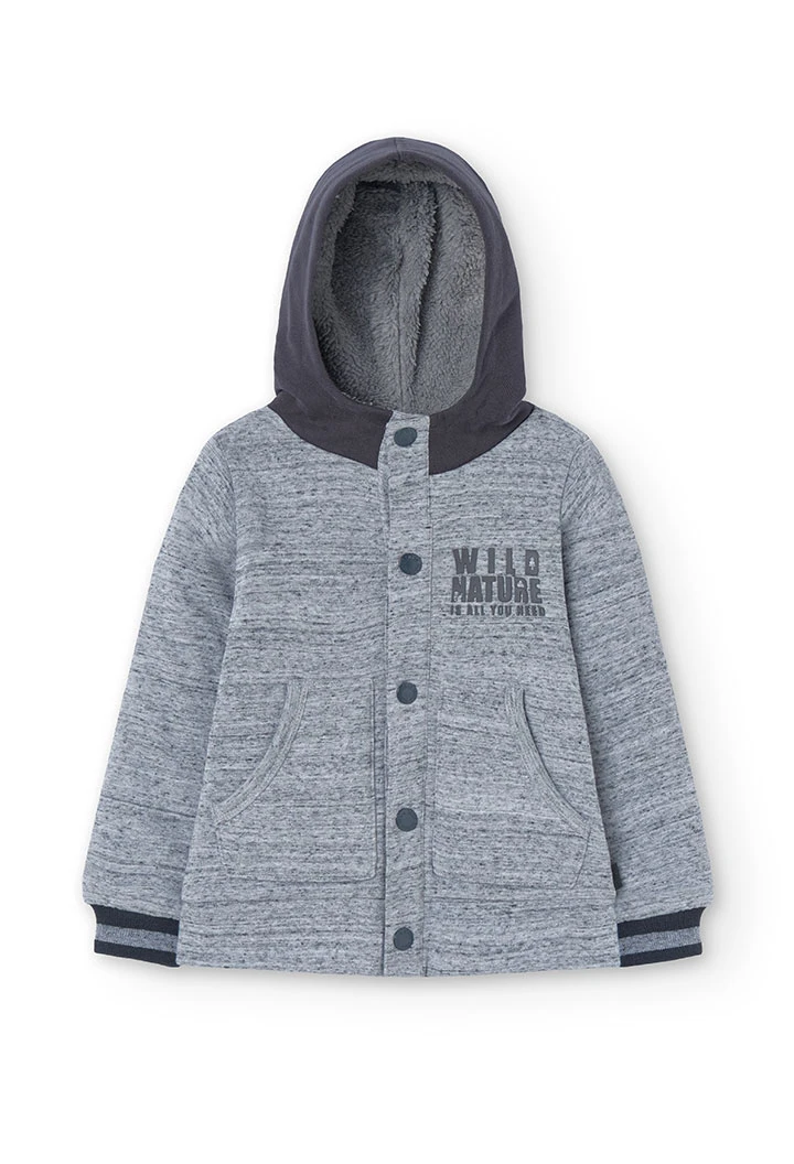 Boy\'s grey fleece jacket