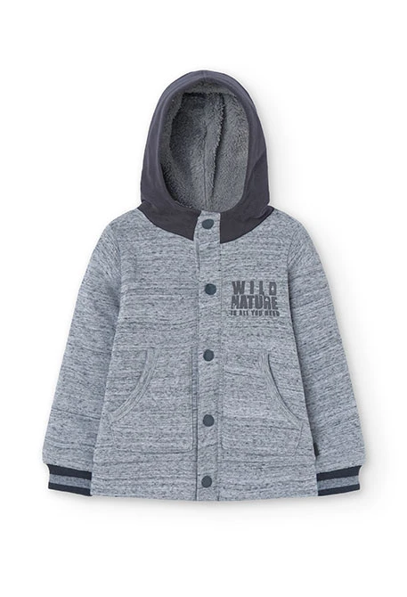 Boy\'s grey fleece jacket