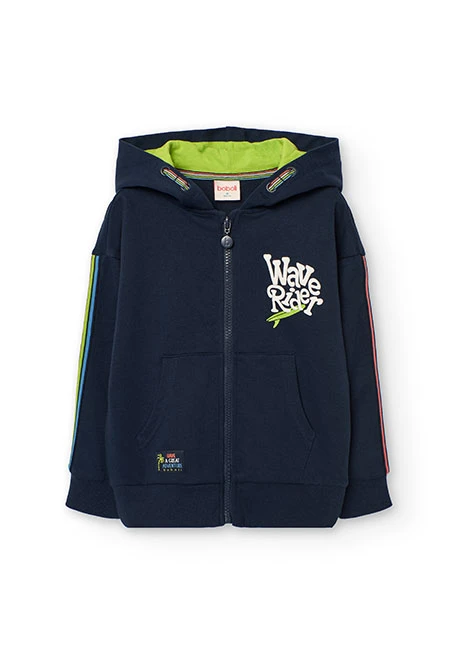 Giacca in felpa per bambino di colore blu navy