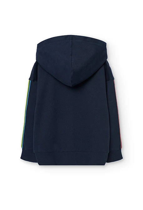 Giacca in felpa per bambino di colore blu navy