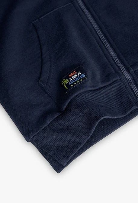 Giacca in felpa per bambino di colore blu navy