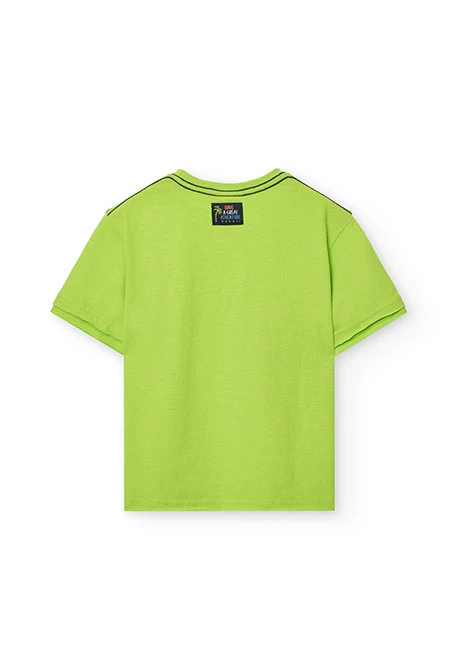 Camiseta de punto para niño en color verde