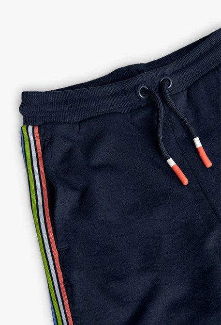 Pantalón jogger de felpa para niño en azul marino