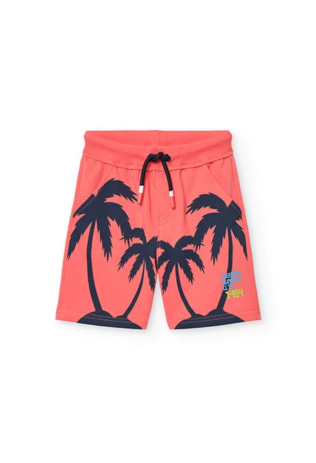 Children\'s red fleece shorts