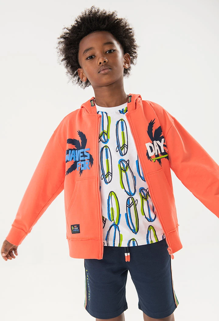 Boys\' red fleece jacket