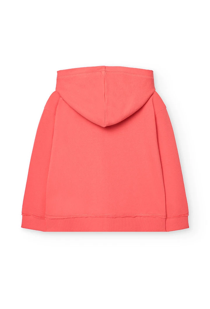 Veste en molleton pour garçon de couleur rouge.