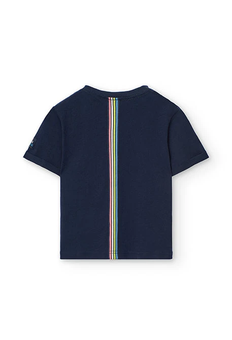 Camiseta de punto en color azul marino