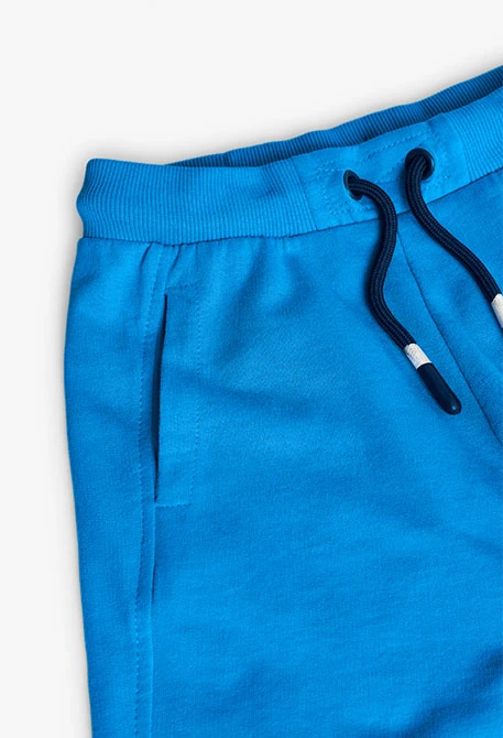Bermuda en molleton pour garçon en couleur bleue