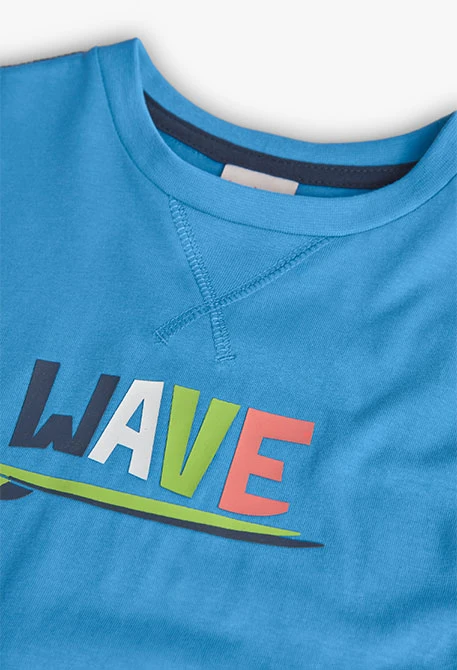 T-shirt en tricot pour garçon de couleur bleue