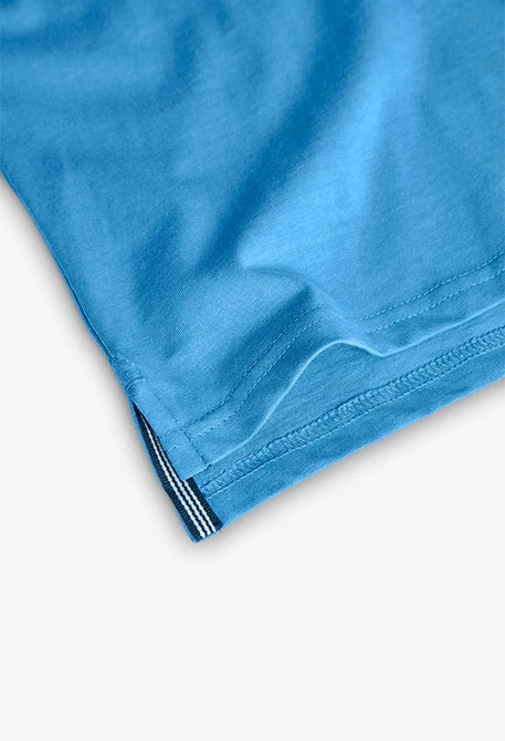 T-shirt en tricot pour garçon de couleur bleue