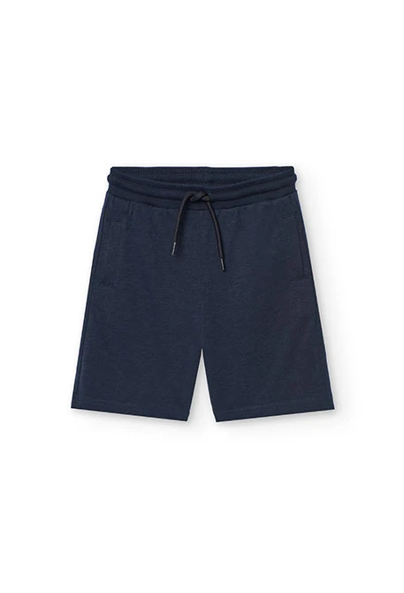 Boys\' knitted T-shirt and shorts set