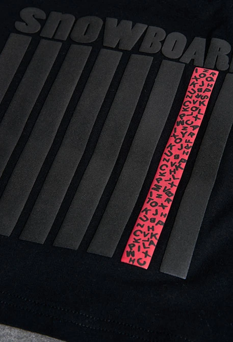 Maglietta bambino cotone cappuccio nero