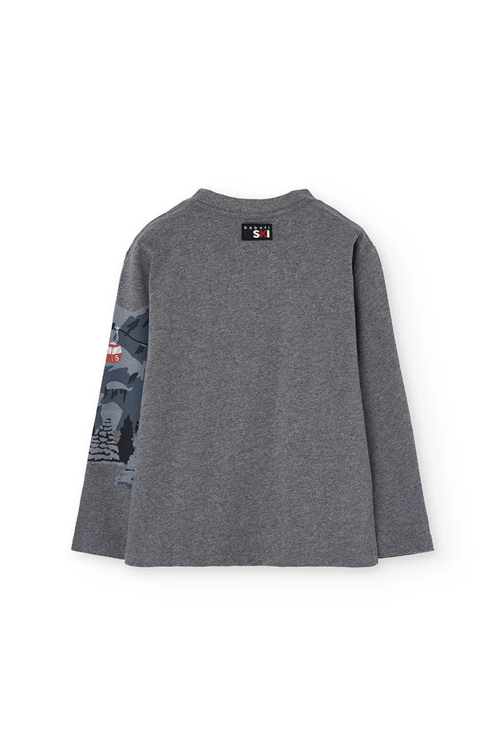 Boy´s grey cotton cable cars T-shirt