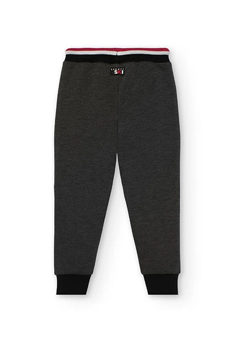 Pantalon garçon en coton noir