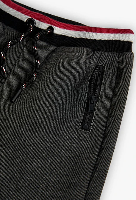 Pantalon garçon en coton noir