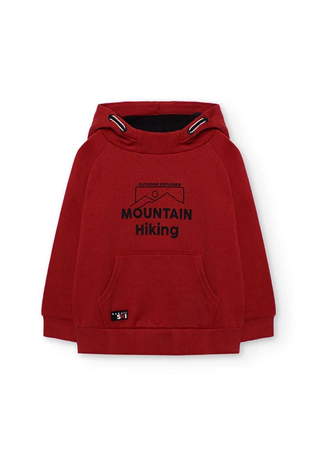 Sweatshirt menino felpa cor de vinho Mountain Hiking