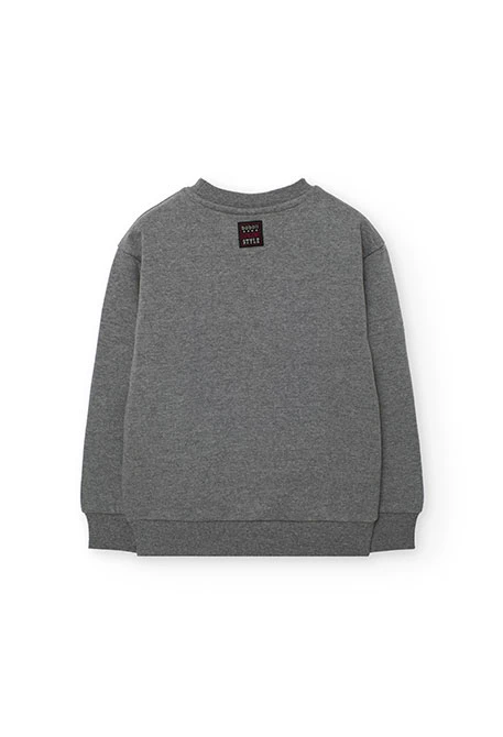 Graues Jungen-Set aus Fleece mit Schneebrillen-Design