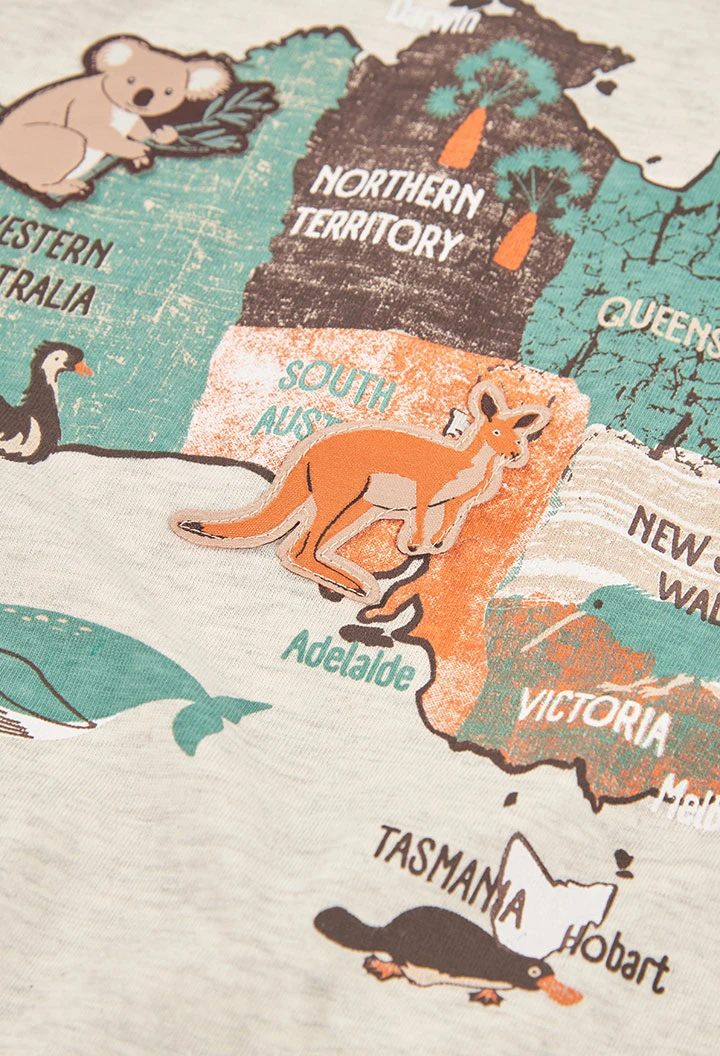 Samarreta nen cotó màniga llarga beix