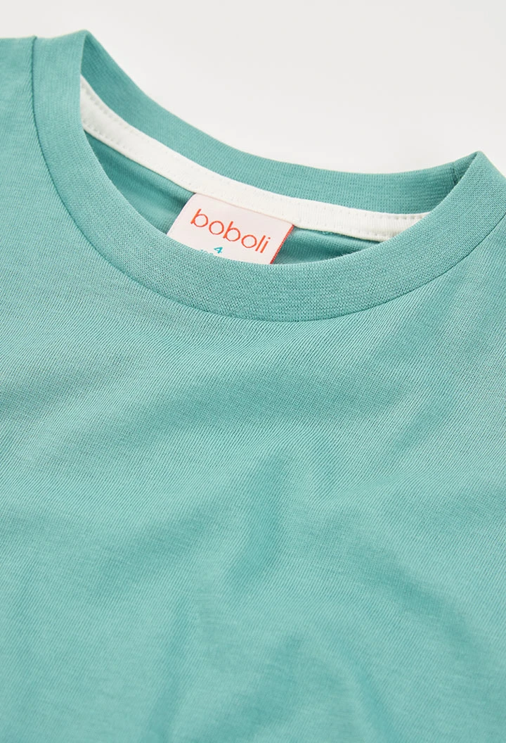 Camiseta de criança algodão verde