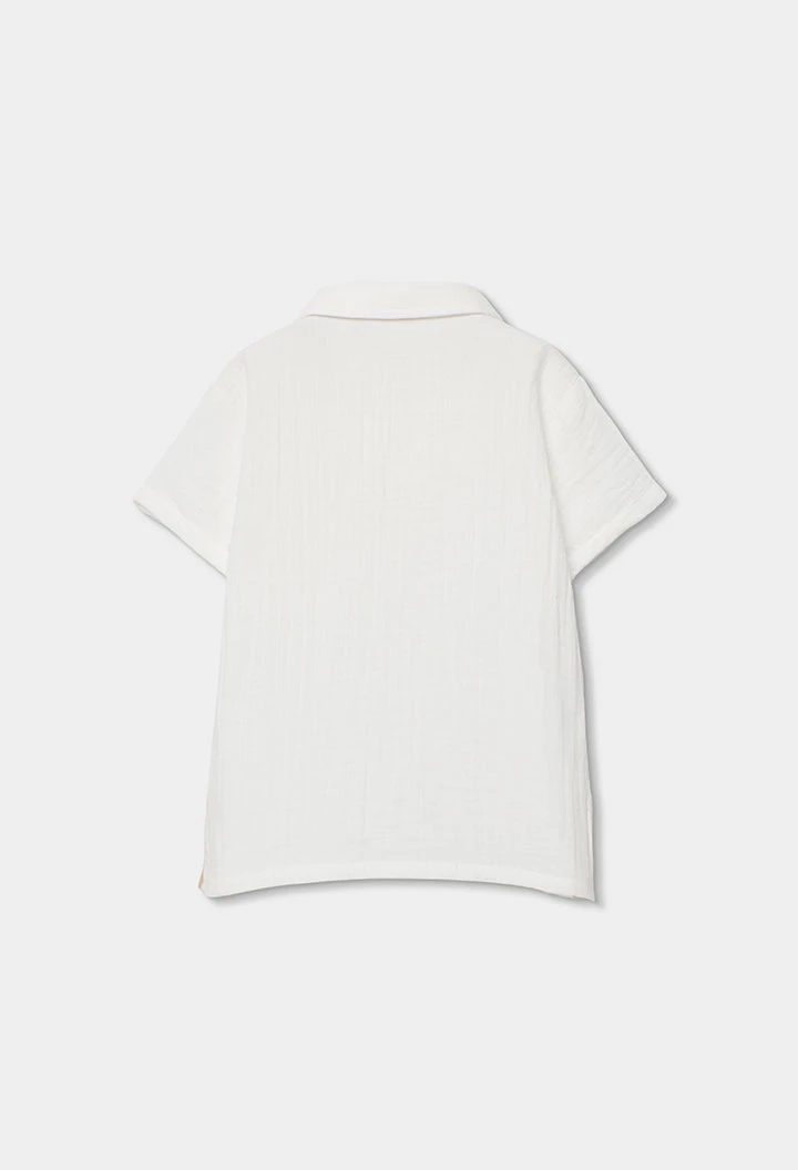 Polo bambino in cotone bianco