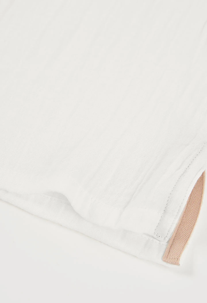 Polo bambino in cotone bianco