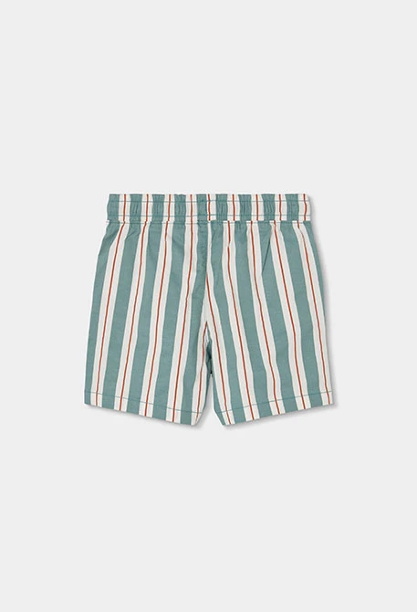 Bermuda à rayures vert d\'eau