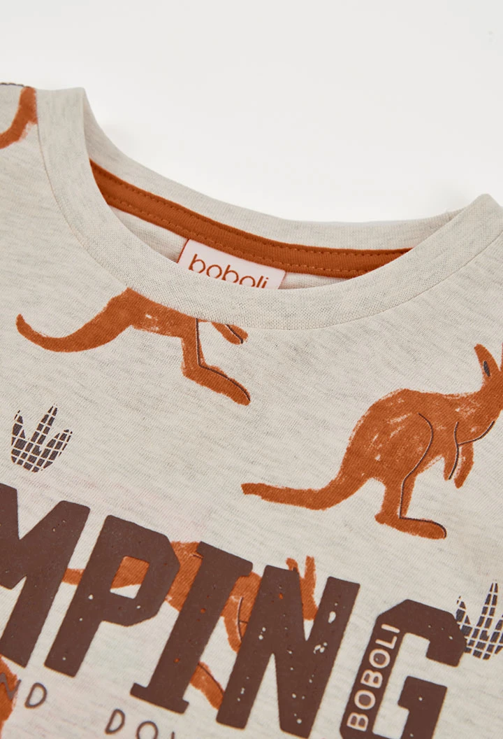 T-shirt de criança em algodão estampado