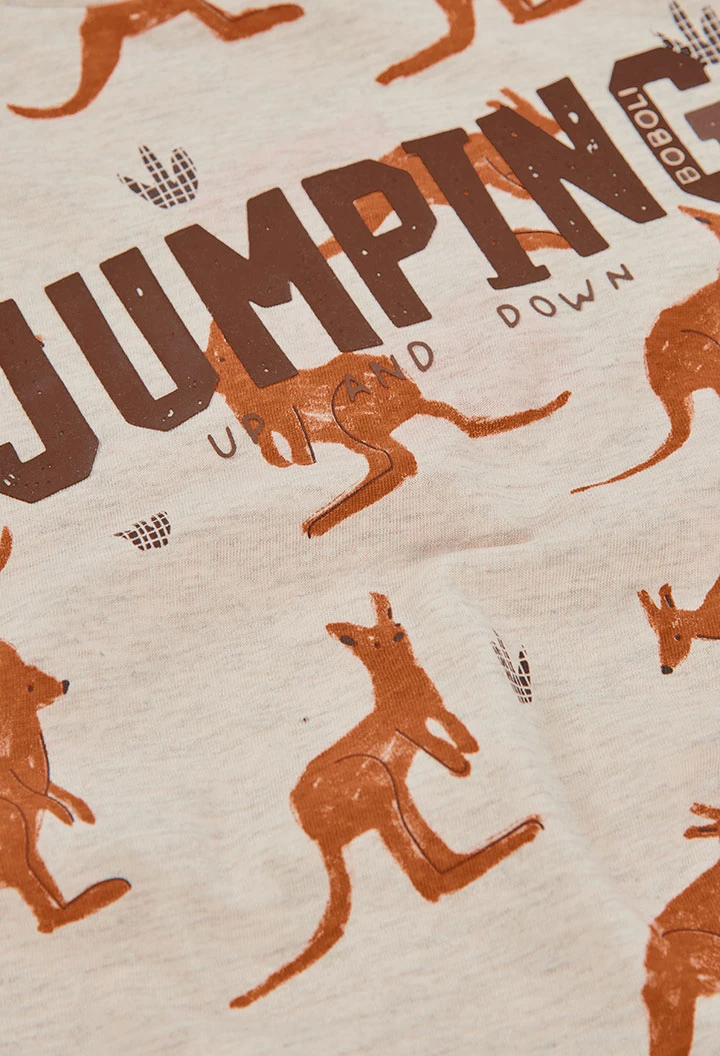 T-shirt de criança em algodão estampado