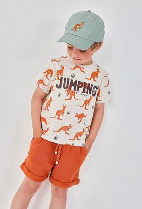 Bedrucktes Baumwoll-T-Shirt für Jungen